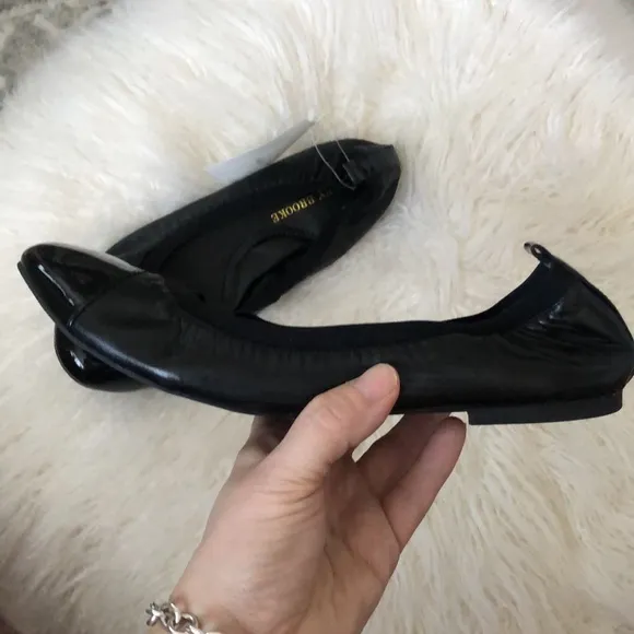 Brand New AUDREY BROOKE Soft Nappa/ Patent Leather Flats
