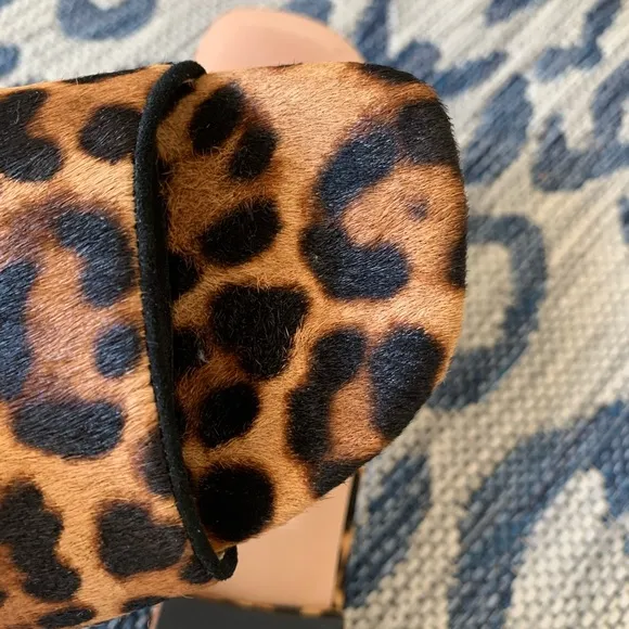 Brand new J CREW leopard slip on sandals 10