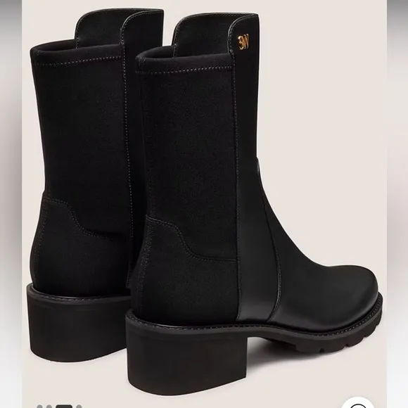 BRAND NEW Stuart Weitzman Alina City Bootie Chelsea Boots Black