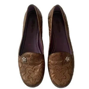 Brighton Alcott loafers copper brown mosaic ballerina slip on flats shoes