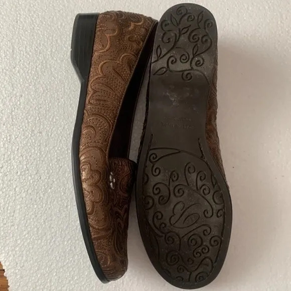 Brighton Alcott loafers copper brown mosaic ballerina slip on flats shoes
