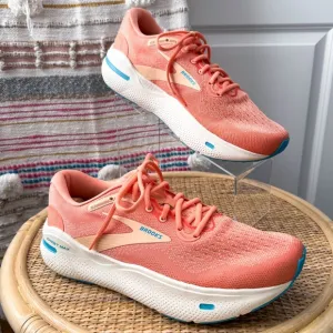 Brooks Ghost Max Papaya Apricot Blue Road Running Sneakers Women’s Size 11
