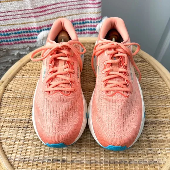 Brooks Ghost Max Papaya Apricot Blue Road Running Sneakers Women’s Size 11