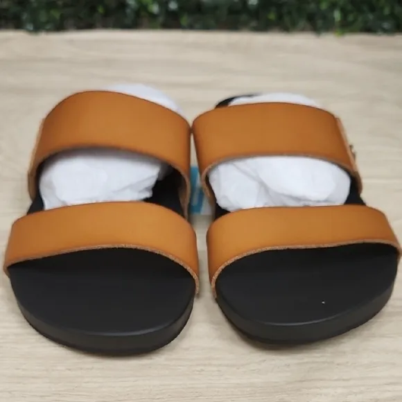 Brown Double Strap Sandals