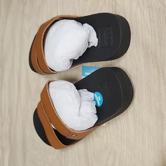 Brown Double Strap Sandals