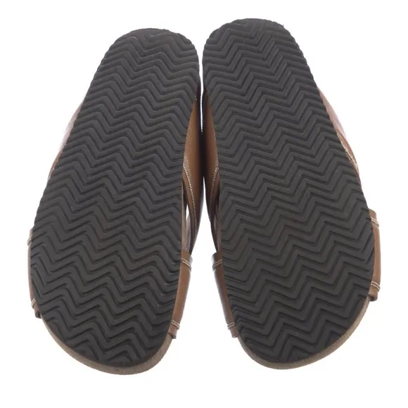 Brunello Cucinelli Monili Leather Slide Sandals SZ 6/36