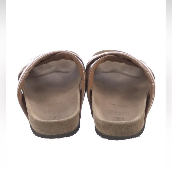 Brunello Cucinelli Monili Leather Slide Sandals SZ 6/36