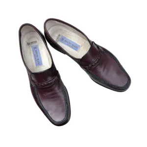 Bruno Magli Gilbert Brown Woven Braid Slip On Dress Loafers Size  8.5 M