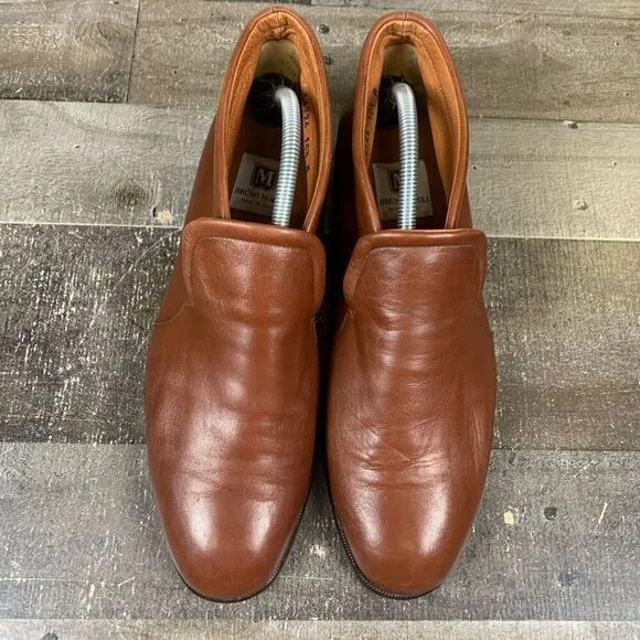 Bruno Magli Men’s Size 10.5 Chelsea Ankle Dress Loafer Boots Brown Leather
