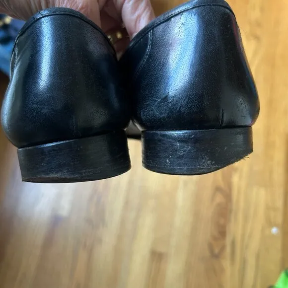 Bruno Magli Men’s Vintage Italian Black Leather Slip on Dress Shoes Size 8.5 M