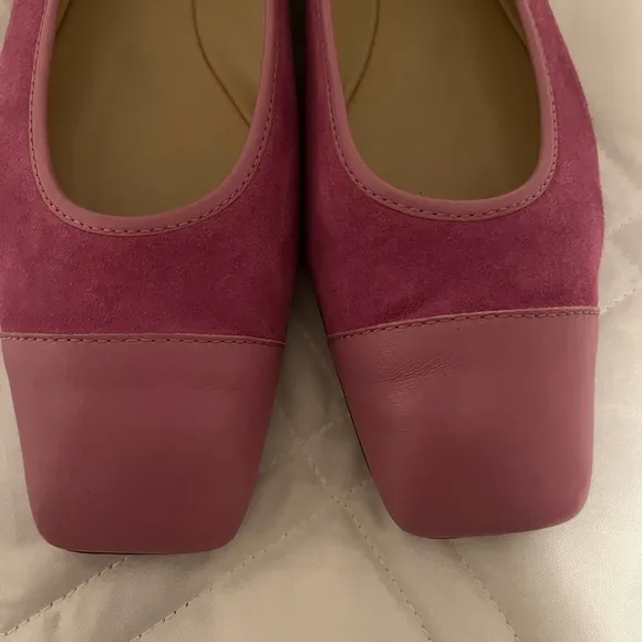 Bruno Magli Nural Lily Pink Suede and Leather Toe &amp; Heel Accents!  NWT