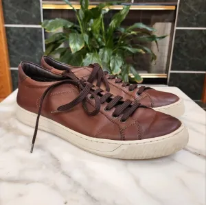 Bruno Magli Westy II Brown Leather Low Top Sneakers