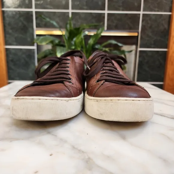 Bruno Magli Westy II Brown Leather Low Top Sneakers