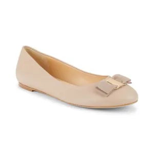 BRUNO MAGLI Women’s US Size 10 Mina Bow Leather Ballet Flats Beige