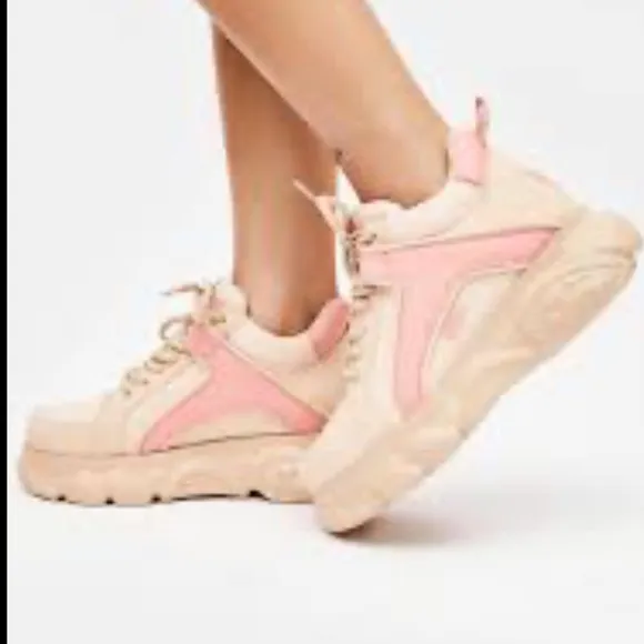 Buffalo CDL Corbin Vegan Platform Sneakers in Pink