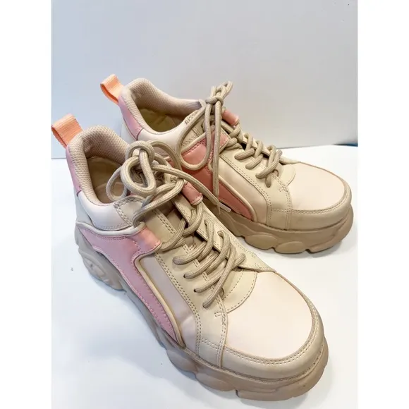 Buffalo CDL Corbin Vegan Platform Sneakers in Pink