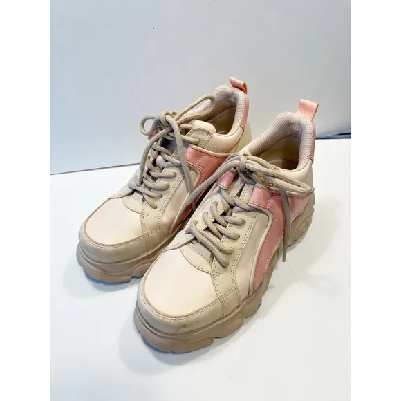 Buffalo CDL Corbin Vegan Platform Sneakers in Pink