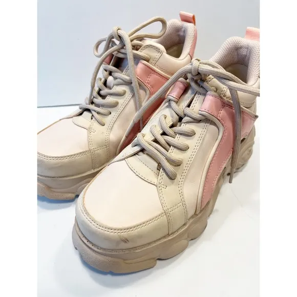 Buffalo CDL Corbin Vegan Platform Sneakers in Pink
