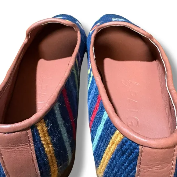 By Paige Needlepoint Loafers Blue Sailboats Sailor Nautical Preppy 7.5