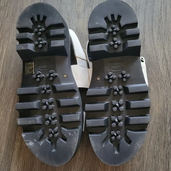 Calvin Klein Marli Leather Double strap Sandals Platform size 40 White