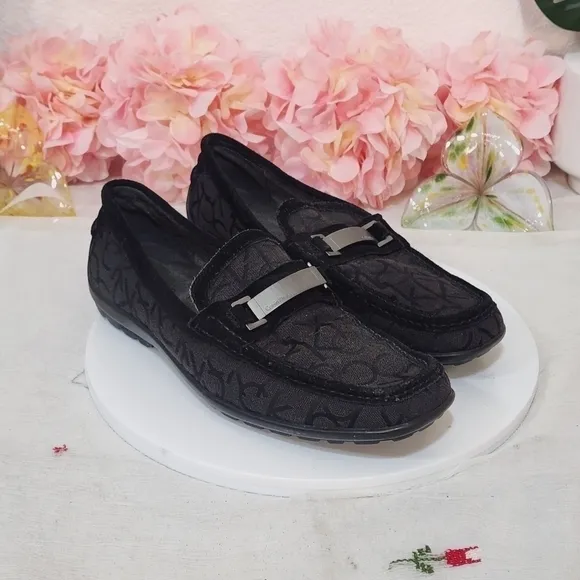 Calvin Klein Merek Driving Loafers Black CK Logo Size: 8