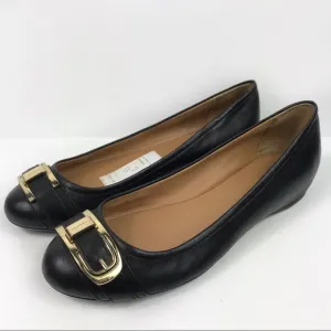 Calvin Klein Morna Dame RoundToe Leather Flats 6.5