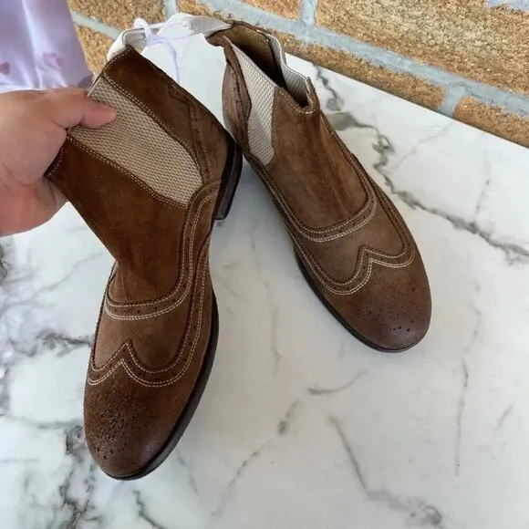 Calzoleria Toscana Wingtip chelsea boots 8.5