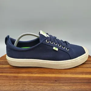 Cariuma OCA Shoes Men's 9.5 Navy Blue Canvas Low Top Lace Up Athletic Sneakers
