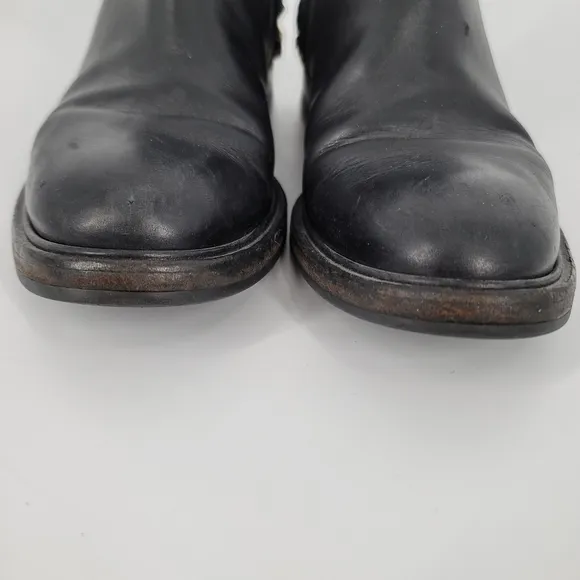 Casadei Chain Embellished Black Chelsea Ankle Boot Size 8.5