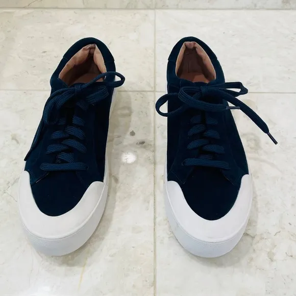 CASLON {10} Sneakers Platform Blue Suede Espadrille Styling NWT