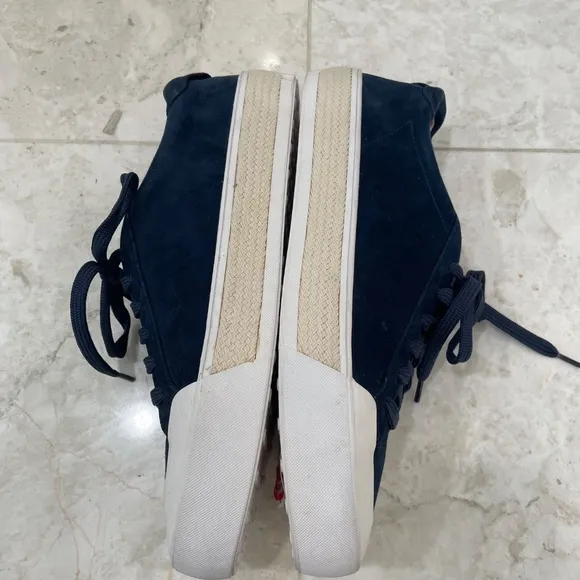 CASLON {10} Sneakers Platform Blue Suede Espadrille Styling NWT