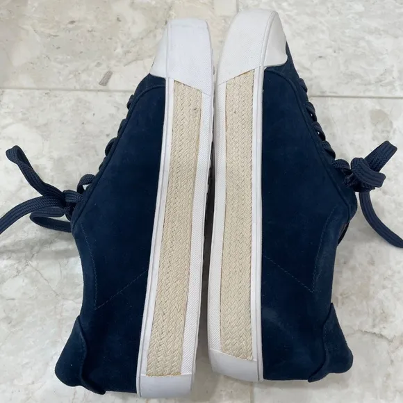 CASLON {10} Sneakers Platform Blue Suede Espadrille Styling NWT