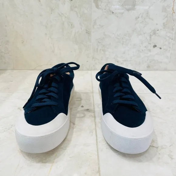 CASLON {10} Sneakers Platform Blue Suede Espadrille Styling NWT