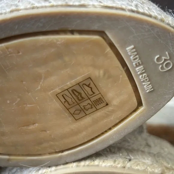 Castaner Bromelia Frayed Canvas Wedge Espadrilles Sz EU 39 Bohemian Vacation