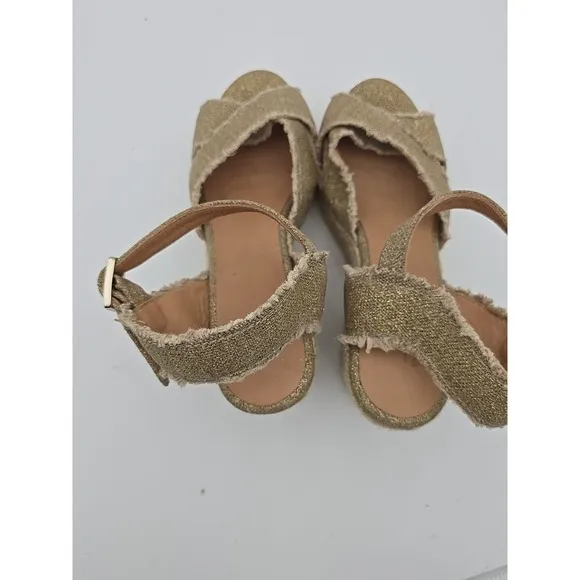 Castaner Bromelia Women's Frayed Canvas Wedge Espadrilles EU38 Bohemian Vacation