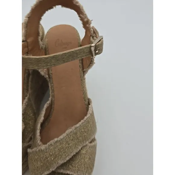 Castaner Bromelia Women's Frayed Canvas Wedge Espadrilles EU38 Bohemian Vacation