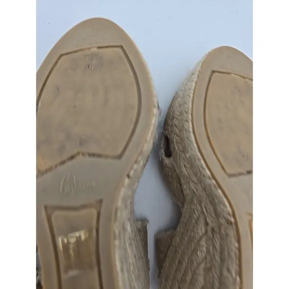 Castaner Bromelia Women's Frayed Canvas Wedge Espadrilles EU38 Bohemian Vacation