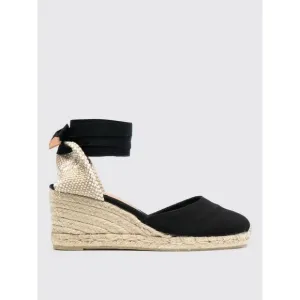 Castaner Carina 6001 AnkleTie Espadrilles Women Black Wedges
