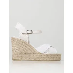 Castaner Casual Wedge Sandals Jute Sole Women White Espadrilles