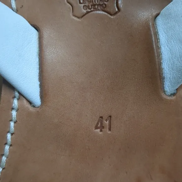 Castell Menorca Sandals Size 41 White Embroidered