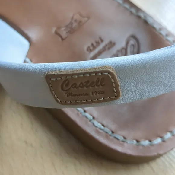 Castell Menorca Sandals Size 41 White Embroidered