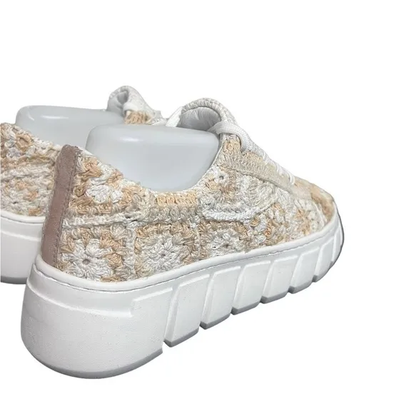 Catch Me If You Can- Crochet Cream Sneakers by Free People