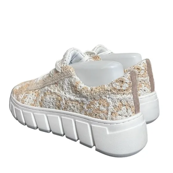 Catch Me If You Can- Crochet Cream Sneakers by Free People