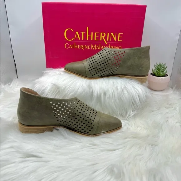 Catherine Catherine Malandrino Roffee Flats- OLIVE, US 6.5