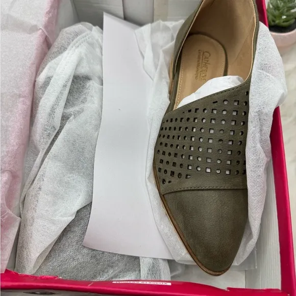 Catherine Catherine Malandrino Roffee Flats- OLIVE, US 6.5