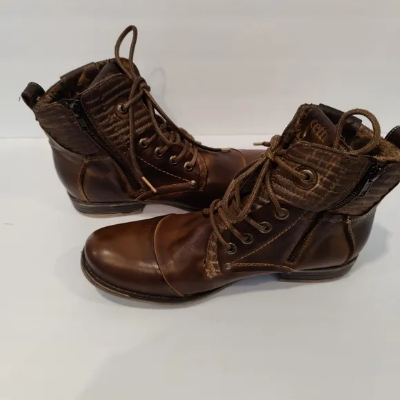 Cetti Men's Leather Combat boots