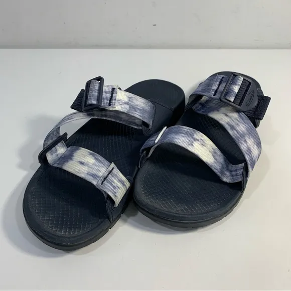 Chaco Chillos Slip On Slides Blue White Tie Dye Sandals Shoes Women’s Size 8