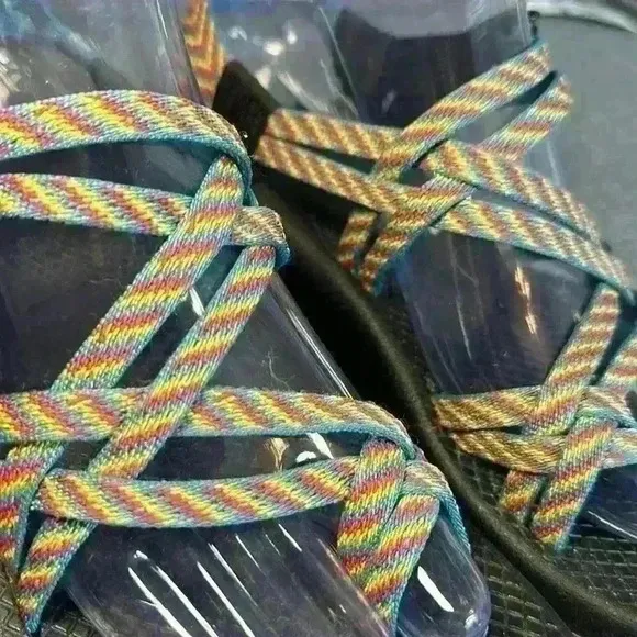 CHACO FIESTA ZX/2 CLASSIC DOUBLE STRAP MULTI-COLOR SPORT SANDALS WOMEN'S SZ 9
