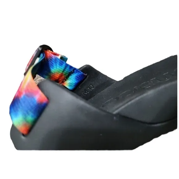 CHACO Mens Chillos Slide Sandals Rainbow / Tie Dye Size 10