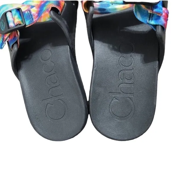 CHACO Mens Chillos Slide Sandals Rainbow / Tie Dye Size 10